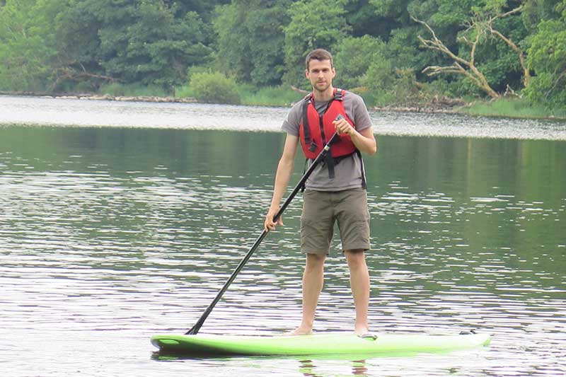 William doing SUP on river