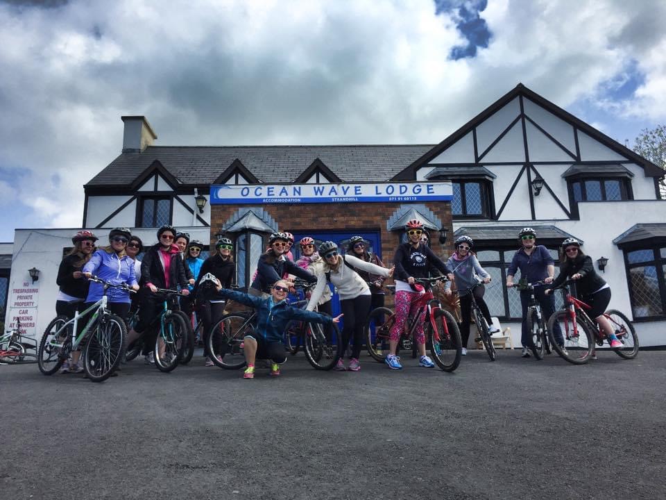 image00002 Group picture of women on bikes doing biking adventure on a hen party