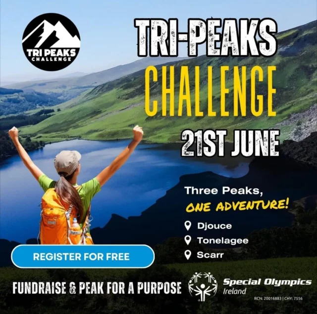 Conquer the @specialolympicsireland Tri-Peaks Challenge this June 21st 2025 ⛰️⛰️⛰️
Ready for an unforgettable adventure? Take on three of Wicklow’s most breathtaking peaks. Djouce, Tonelagee and Scarr in one thrilling day of adventure. With stunning views including the iconic Guinness Lake and the chance to support an incredible cause. This is more than a hike. It’s a challenge you’ll never forget.
Your Epic Day Includes:
🧭 Mountain guides leading the way
🚌 All Transport covered
🥪 Lunch, snacks & a celebratory feast
👀 Jaw dropping views and lifelong memories
Take the challenge and make a difference. Link in bio
#hiking #specialolympics #specialolympicsireland #tripeakschallenge